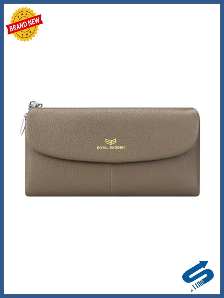 Genuine Cow Leather Rfid Blocking Trifold Wallet With Multi-Card Slots